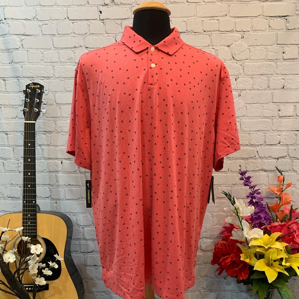Nike Dri-Fit Vapor Floral Print Golf Polo Shirt